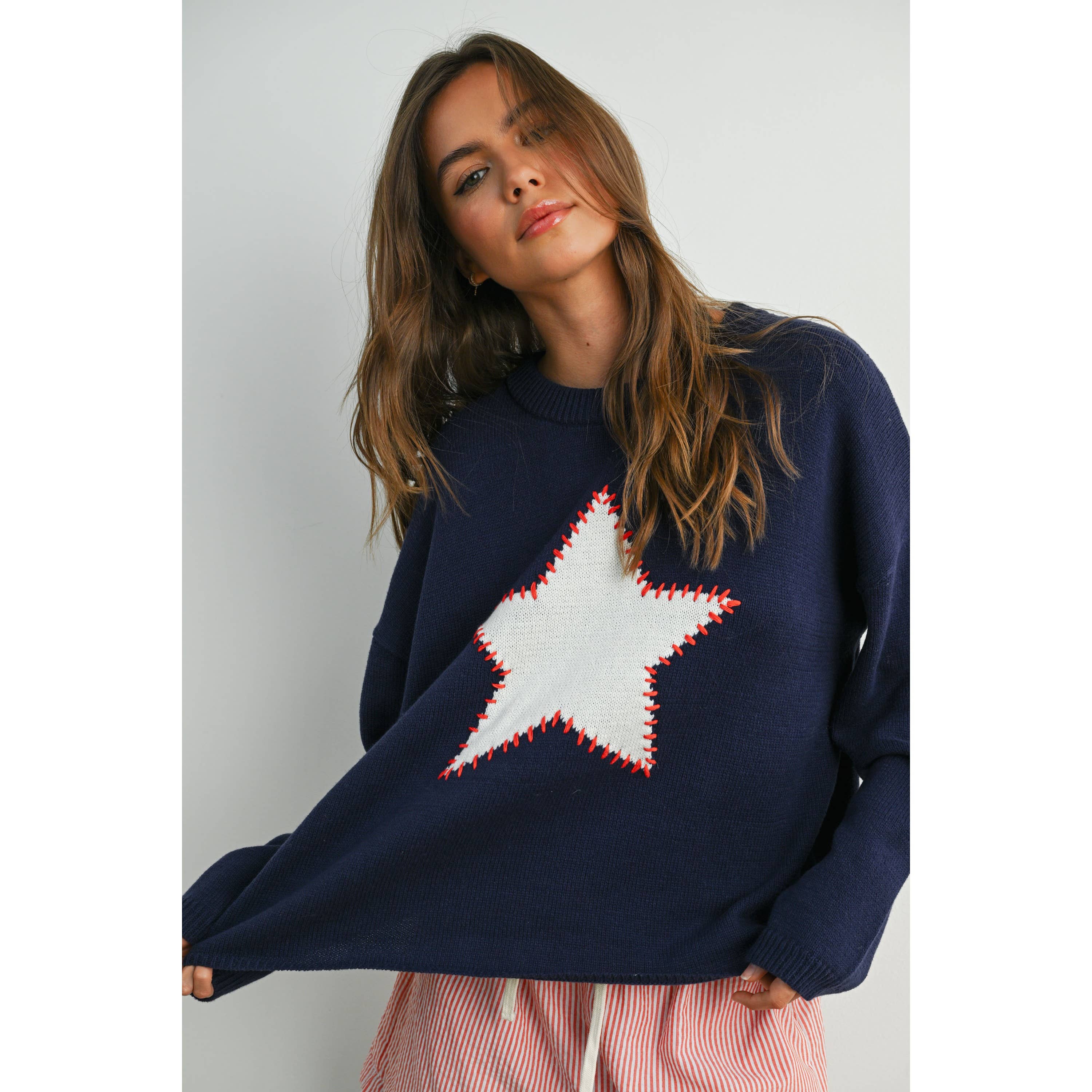 Star | Drop Shoulder Star Sweater