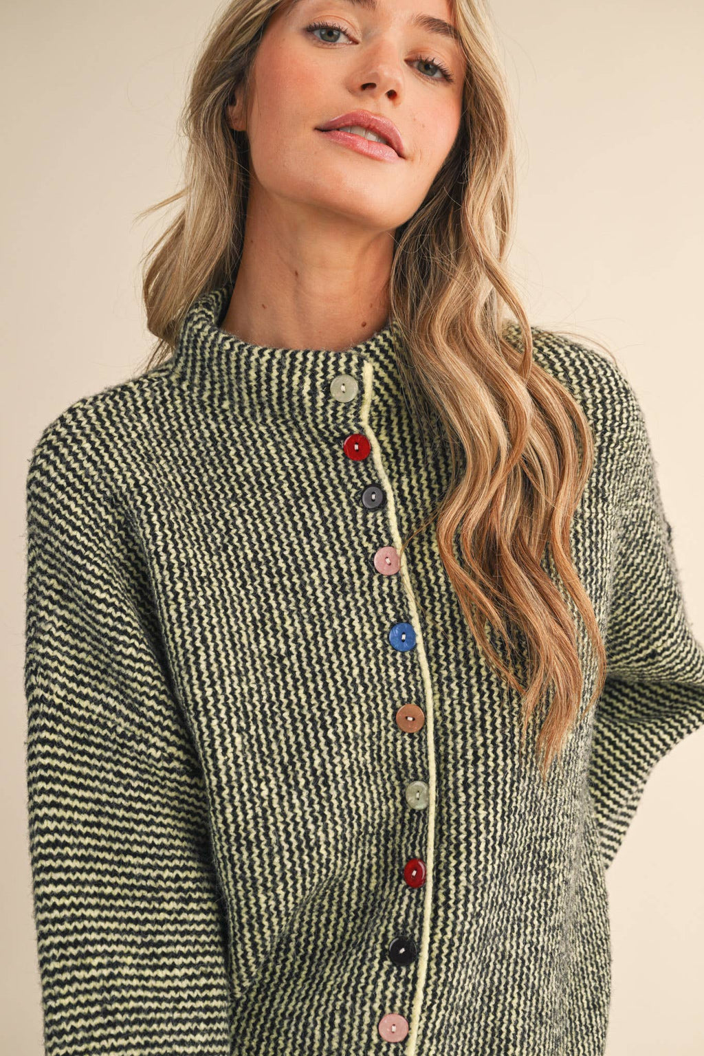 Maisie | Striped Sweater Cardigan