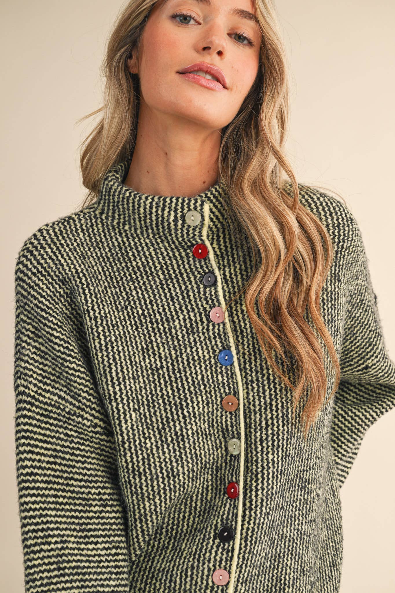 Maisie | Striped Sweater Cardigan