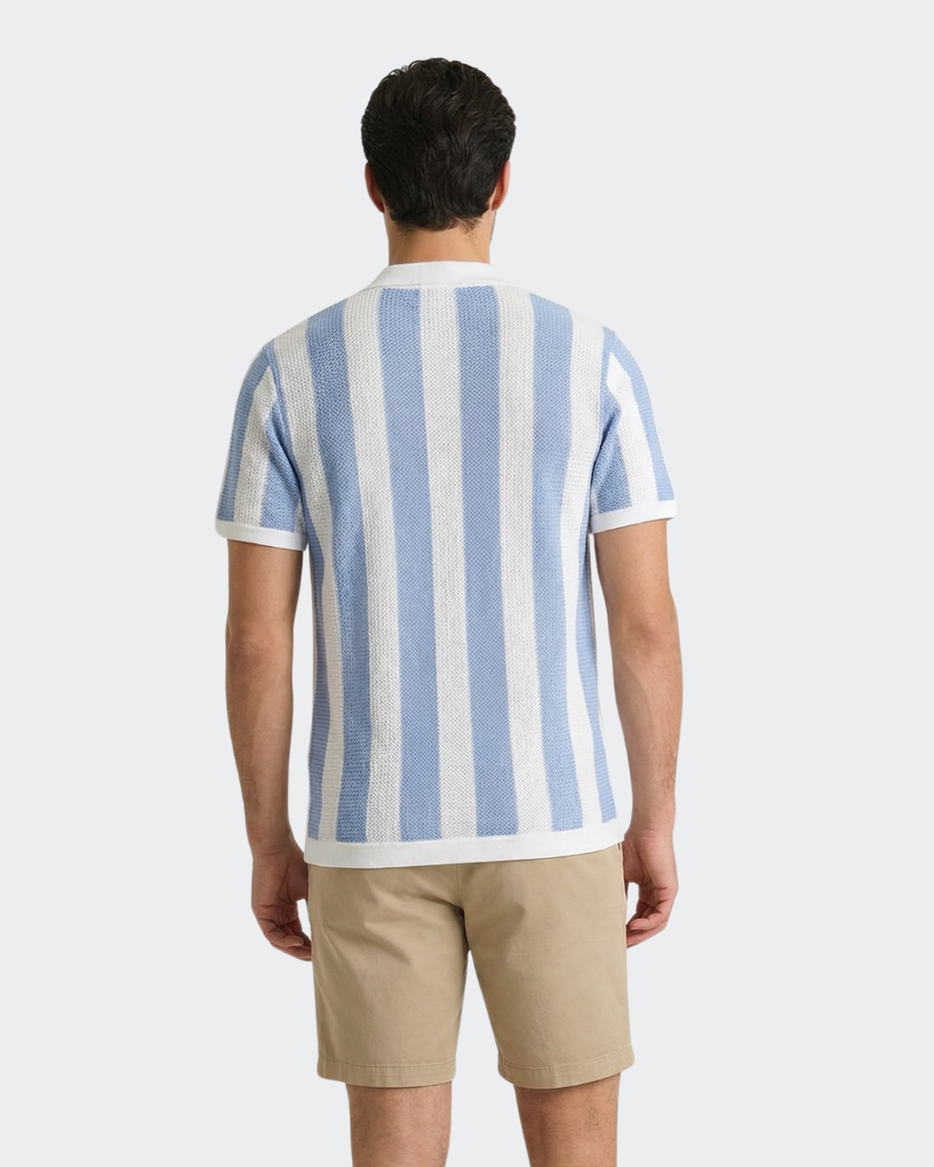 Flatknit | 100% Cotton Stripe Camp Shirt
