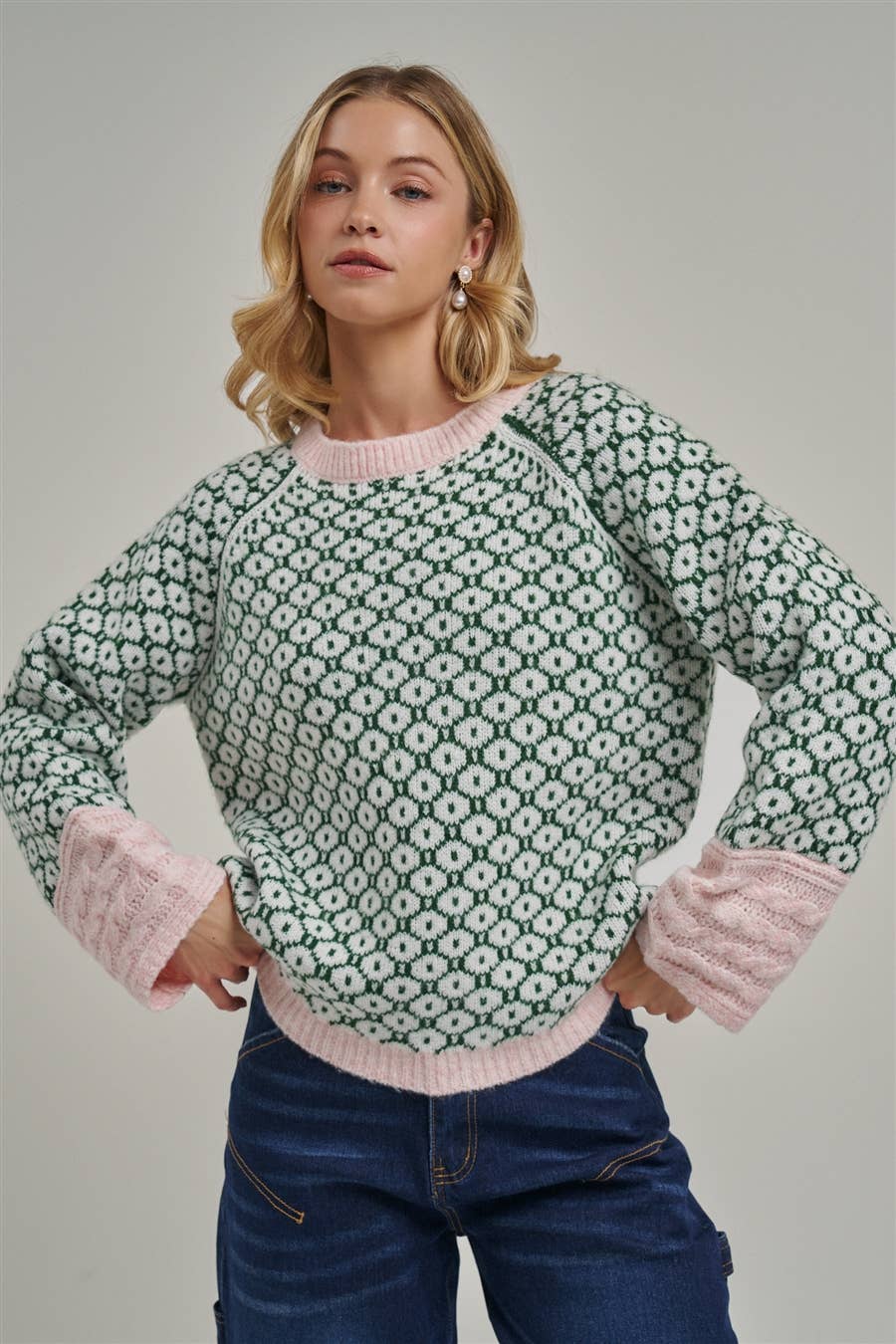 Louisa | Loose Geometric Sweater