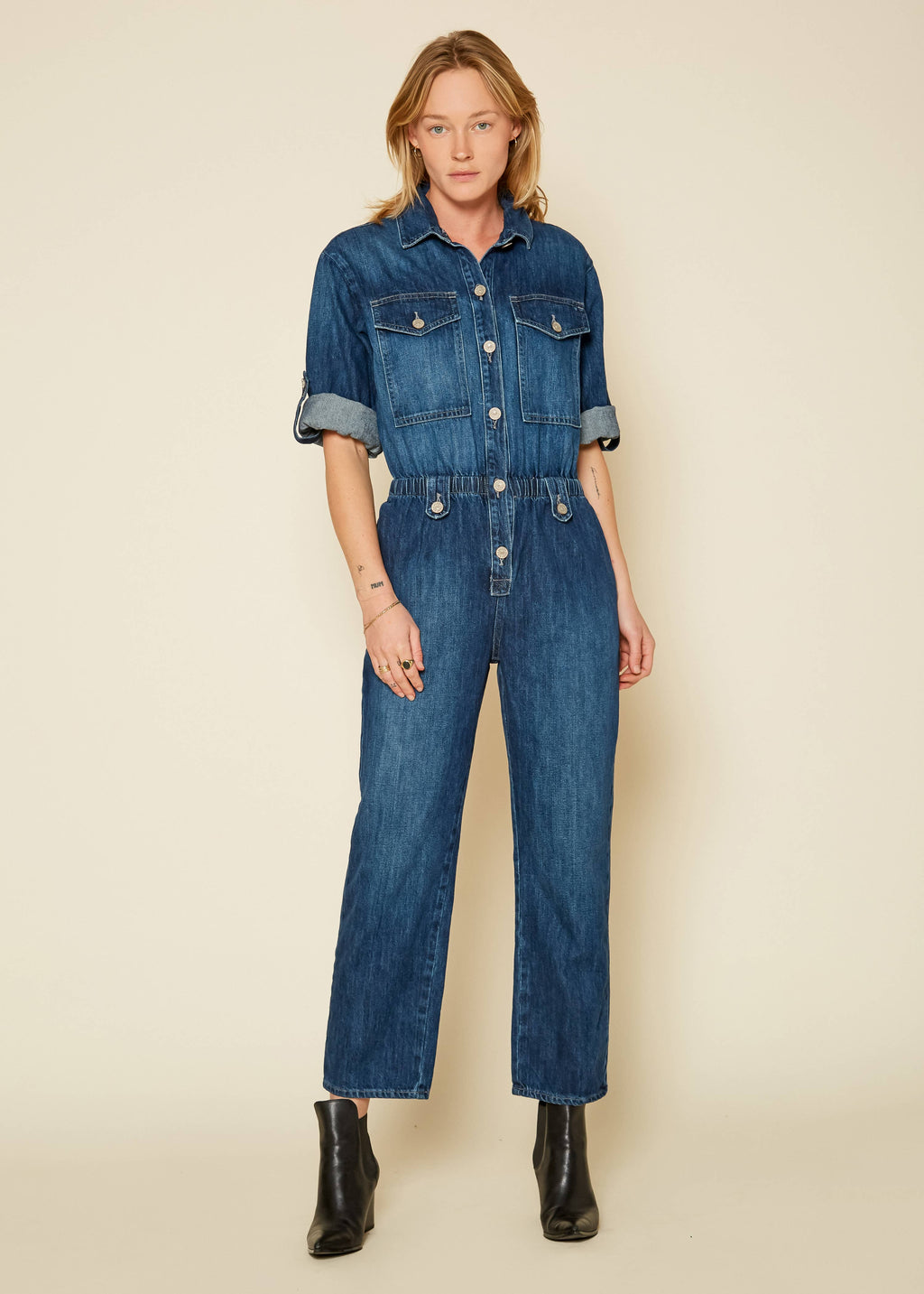 Britt Elastic Waist Jumpsuit