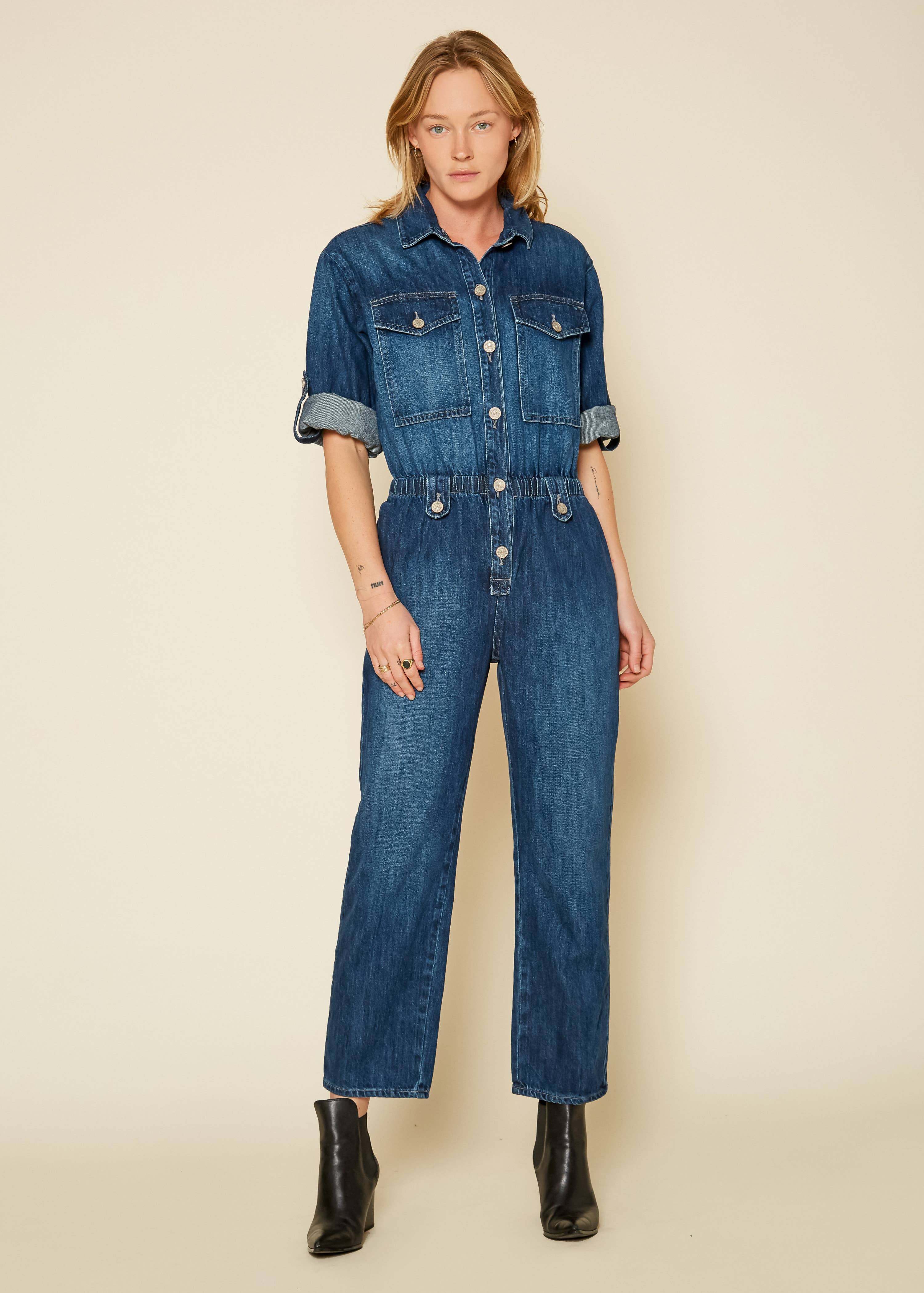 Britt Elastic Waist Jumpsuit