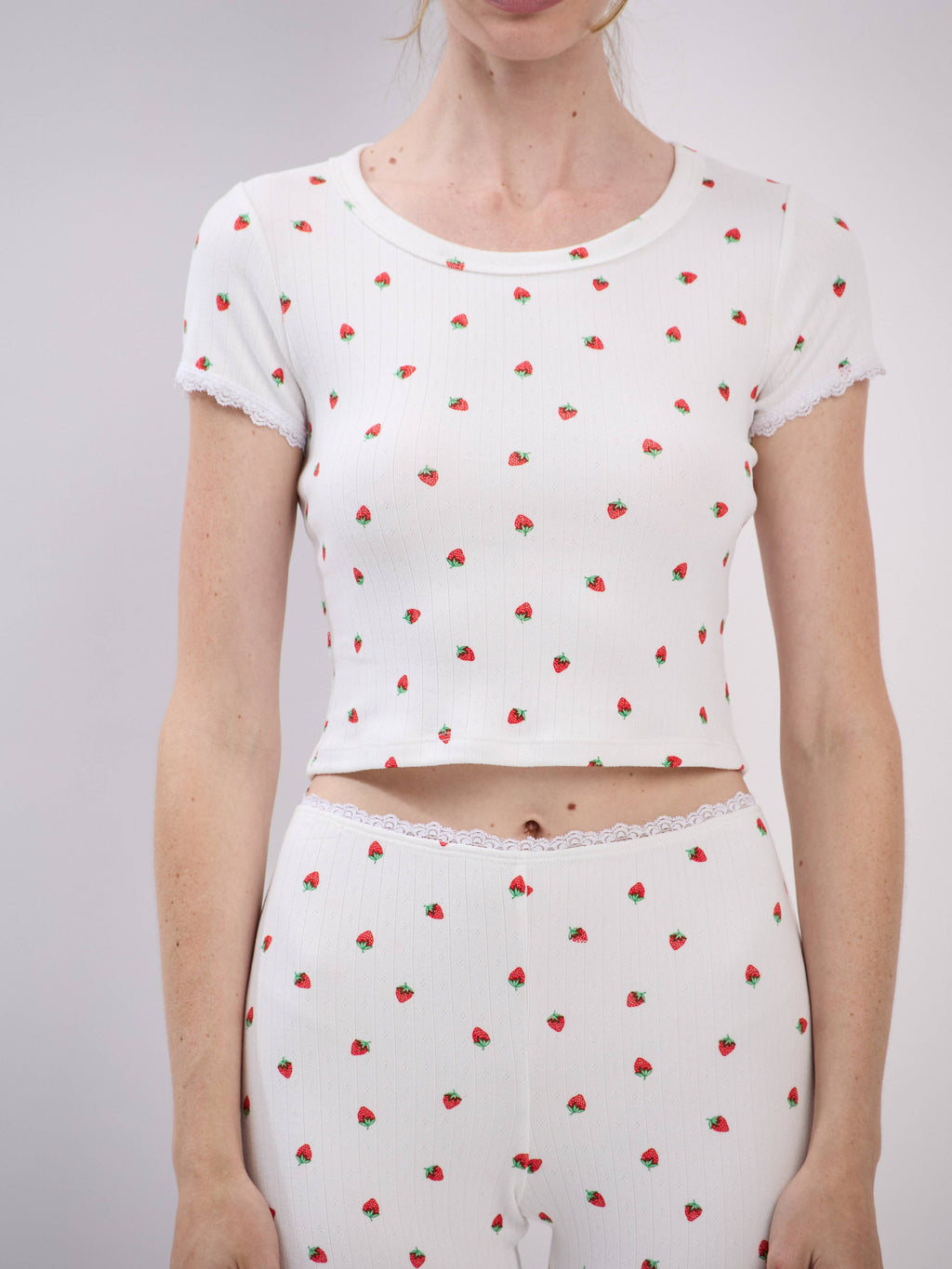 Shortcake | Pointelle Strawberry Top