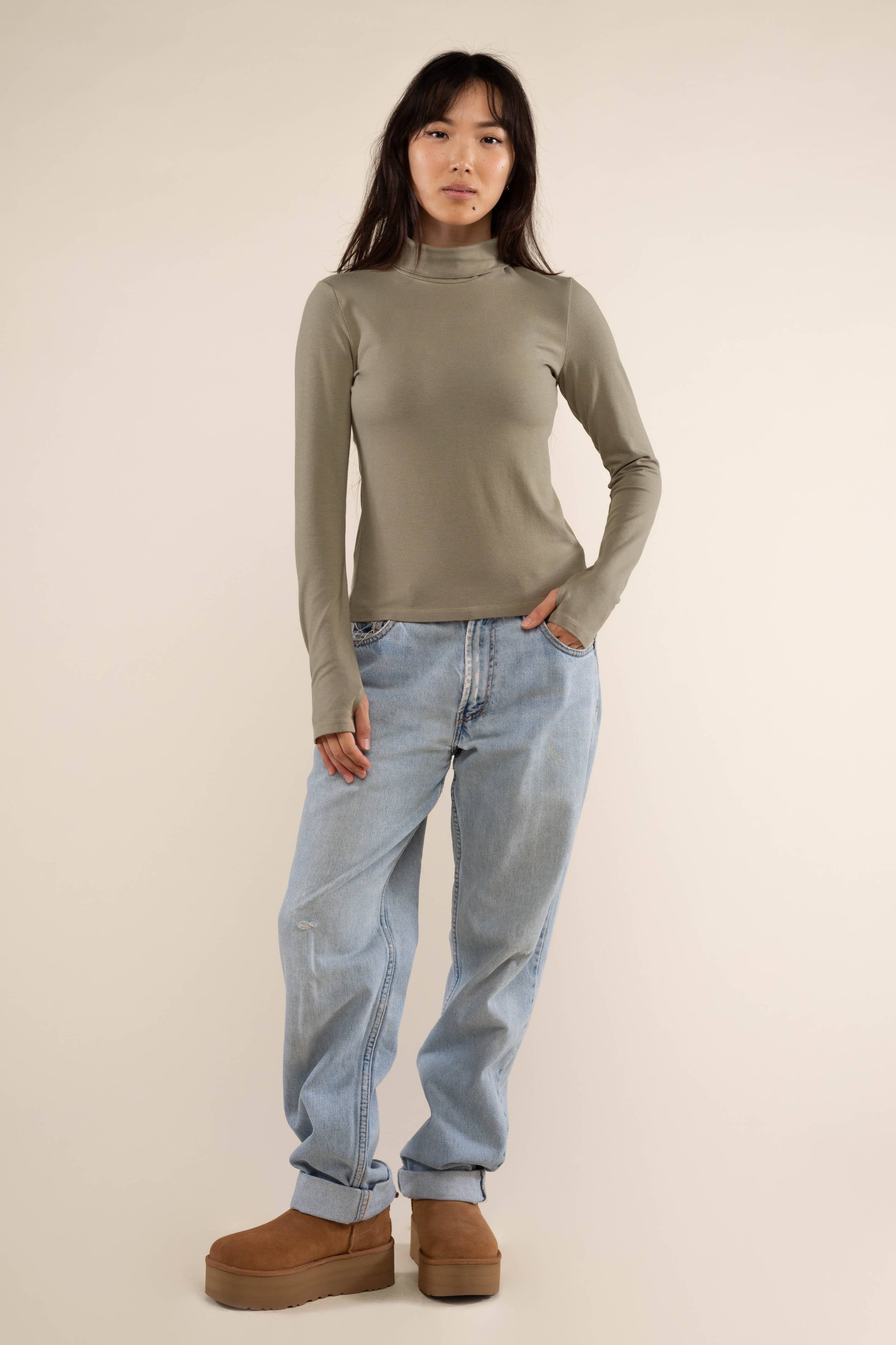 Crescent | Turtleneck Long Sleeve Top