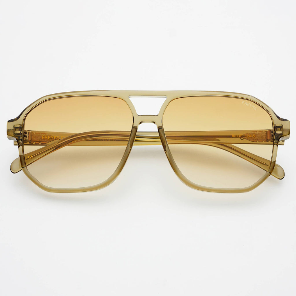 Billie ( NEW ) Unisex Aviator Sunglasses | Olive