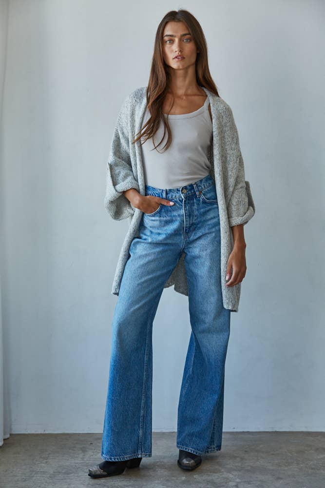Sally | Knit Quarter Sleeve Cardigan