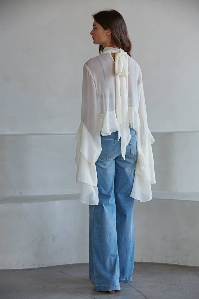 Blaire | Woven Chiffon See Through Top
