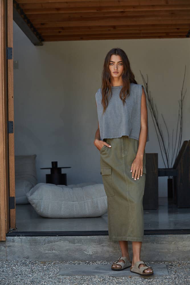 Knit Cotton Tank Top