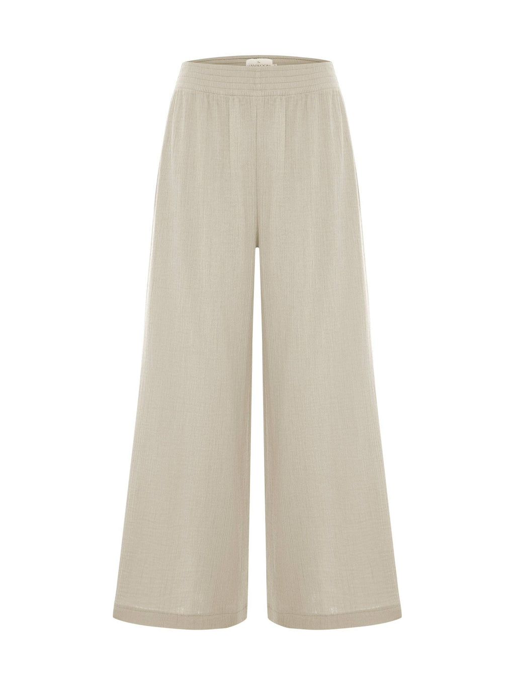 Aura Oatmeal | Palazzo Pants 100% Turkish Cotton