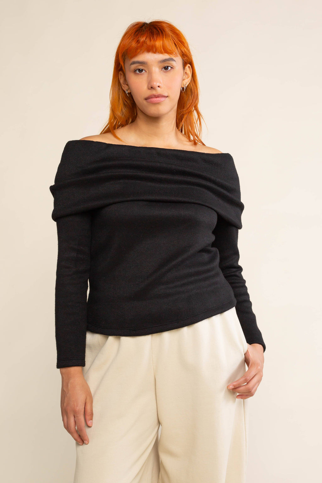 Reece | Heavy Knit Off Shoulder Top