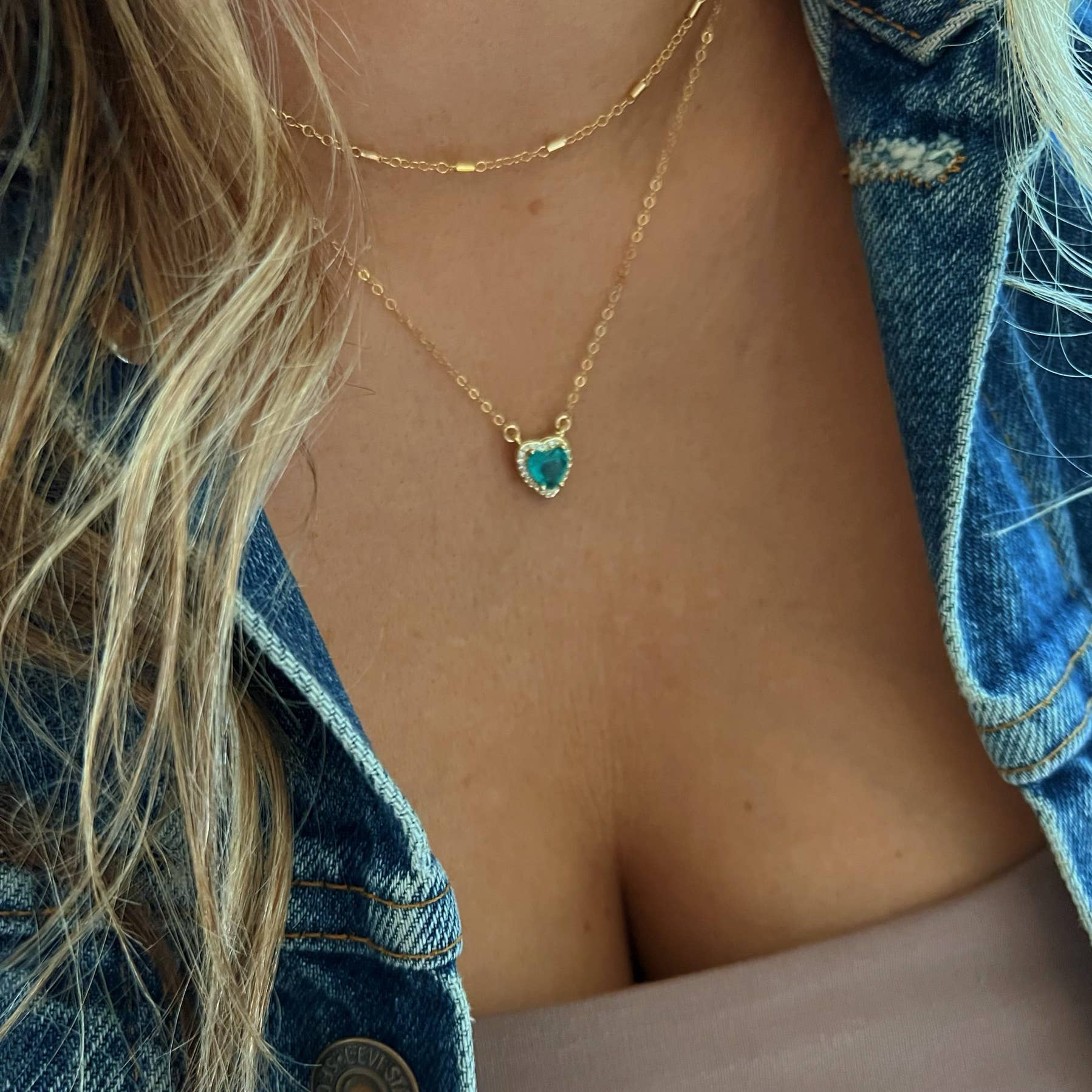 Jake Bar Cable Layering Chain Necklace Gold Filled 18"