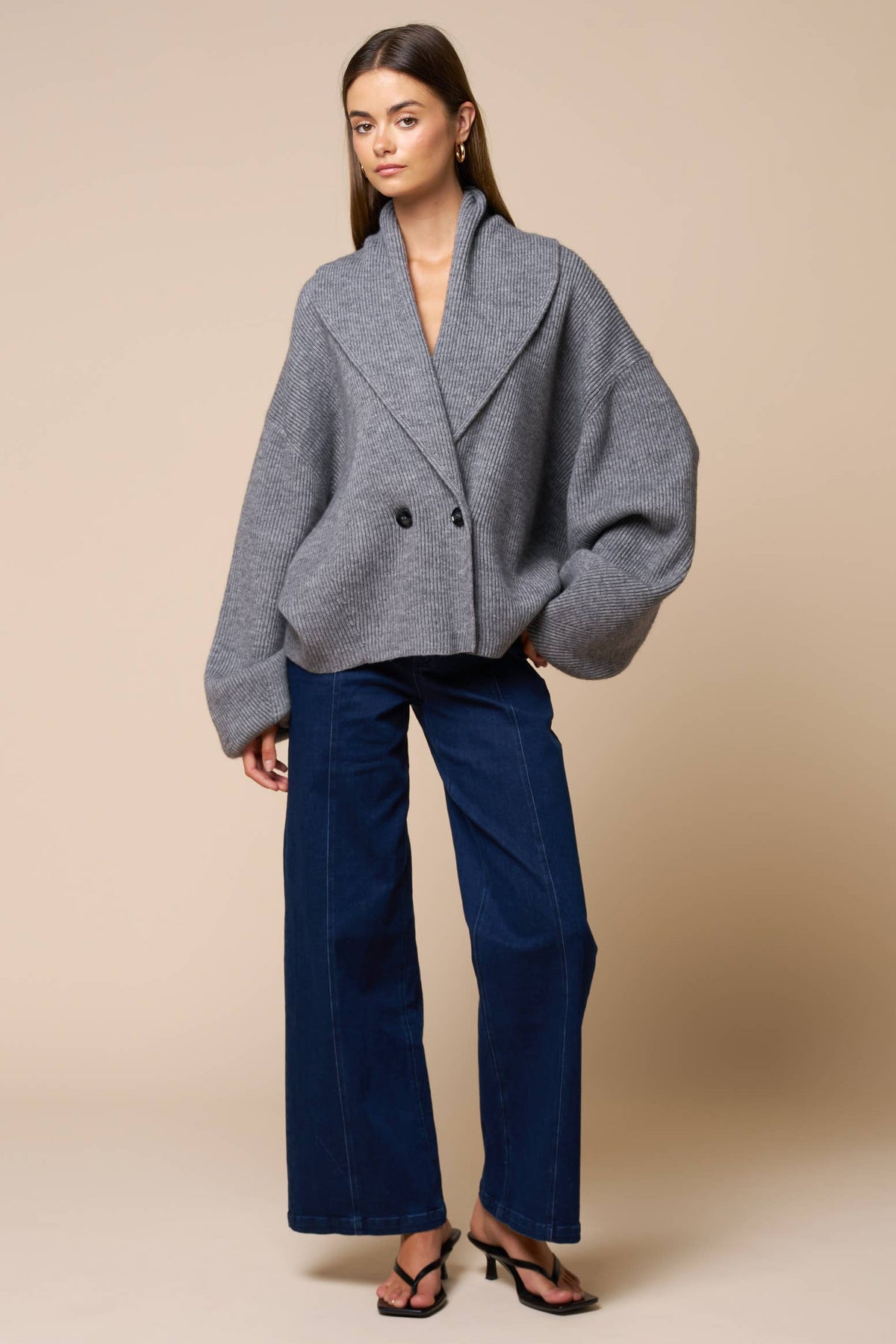 Reese | Shawl Collar Wrap Knit Cardigan