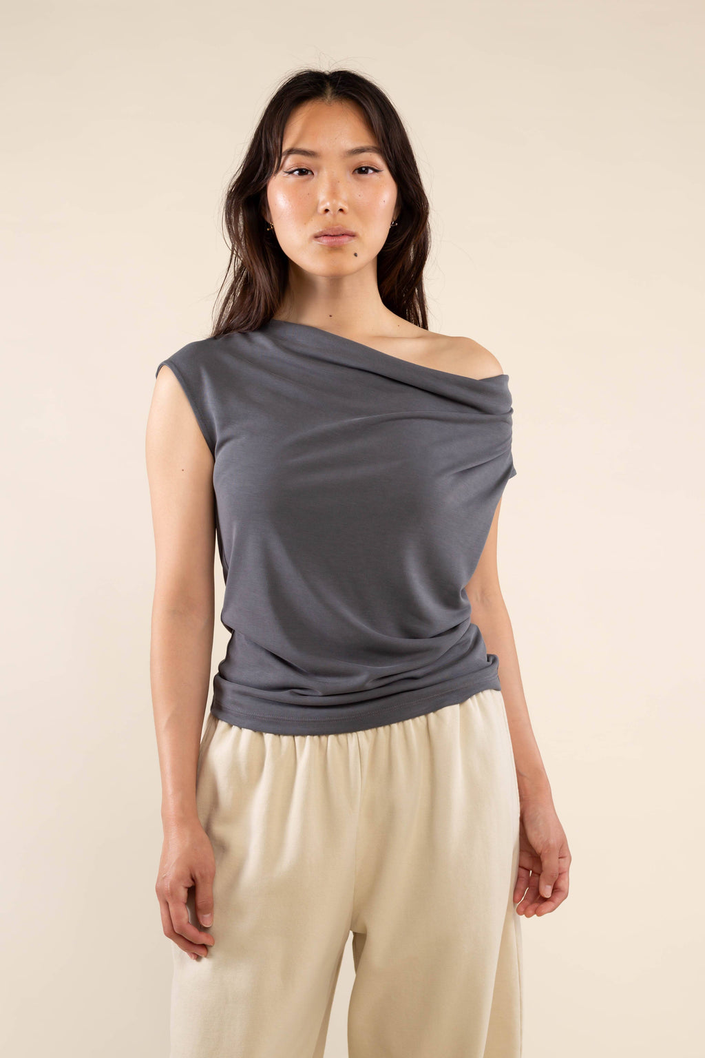 Sato Cupro | Cowl Neck Top