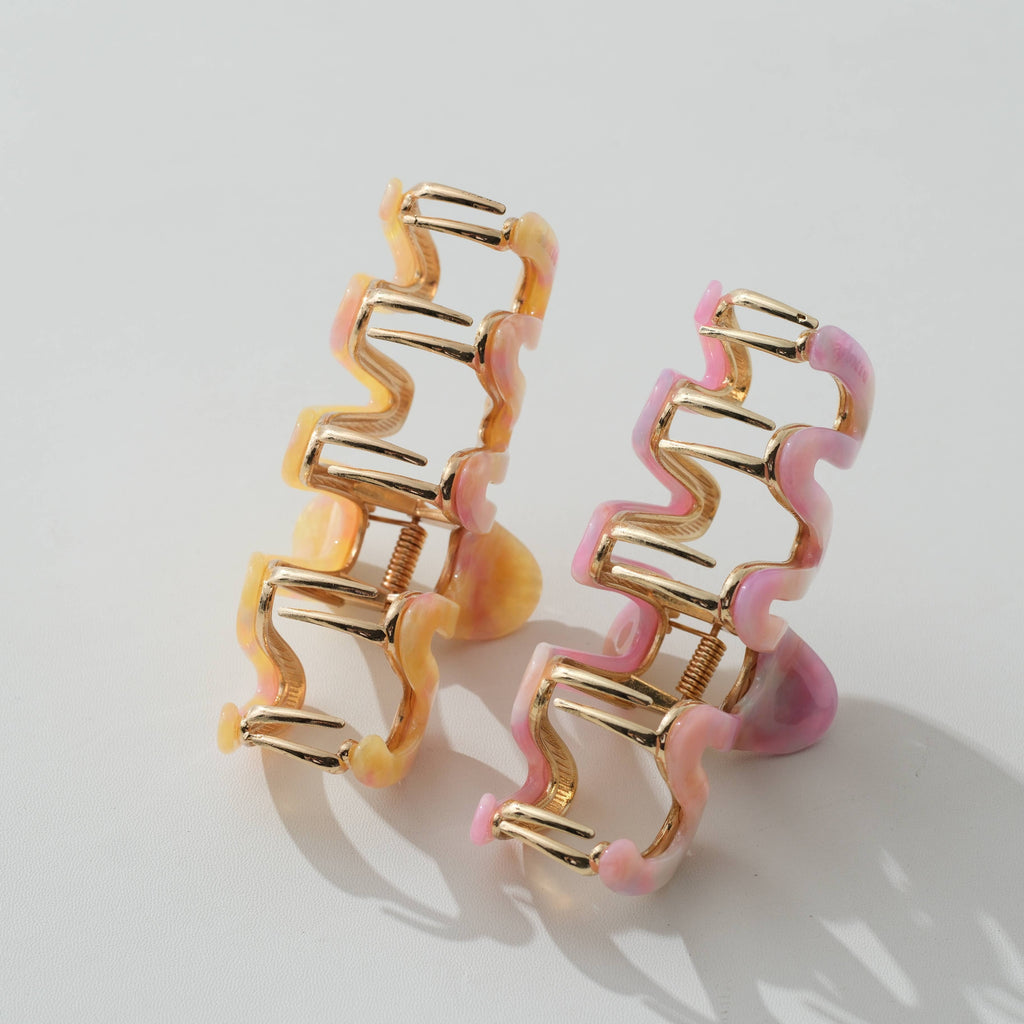 Willow Island | Large Metal Squiggle Claw Clip
