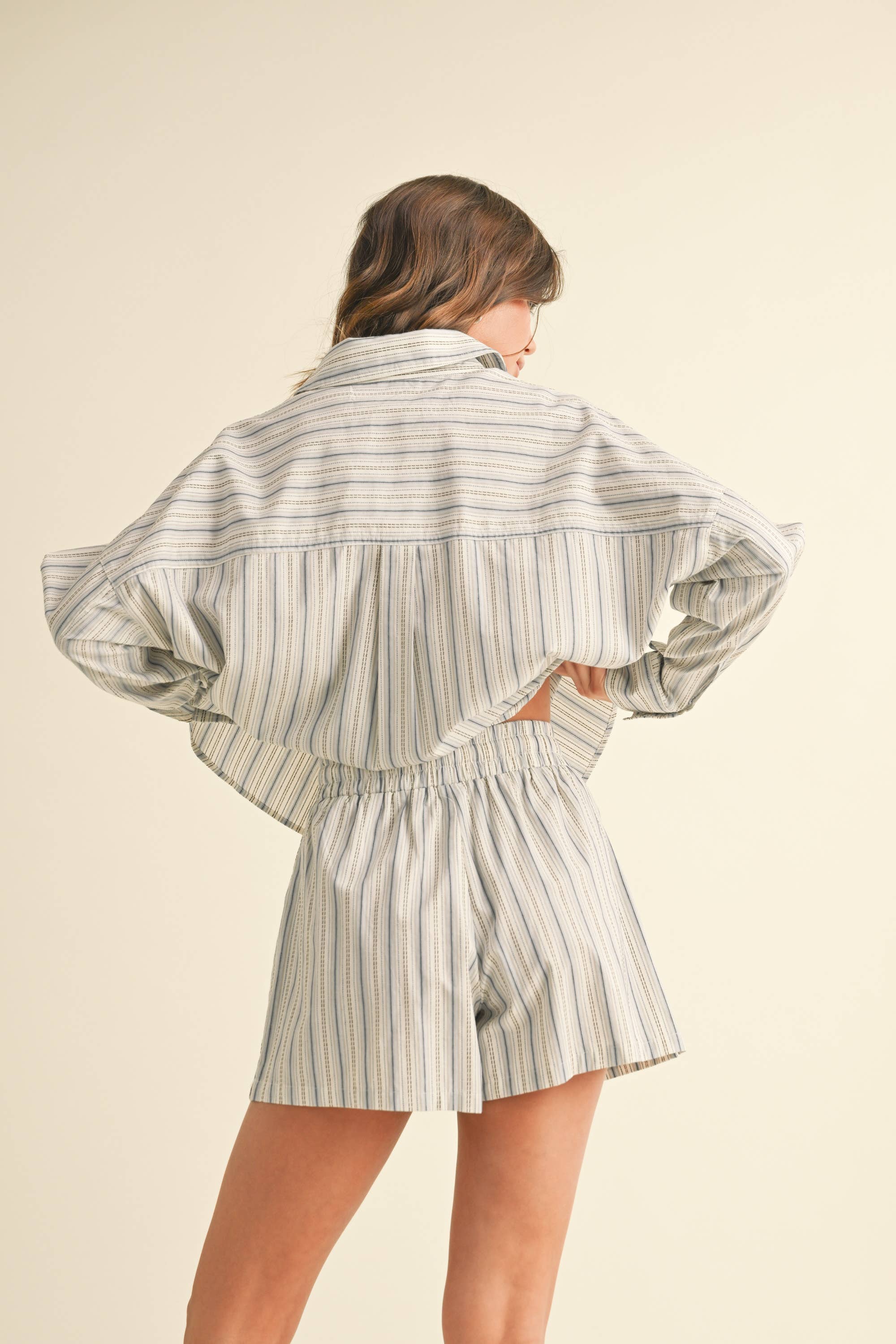 Mia | Multi Stripe 100% Cotton Button Down Shirts