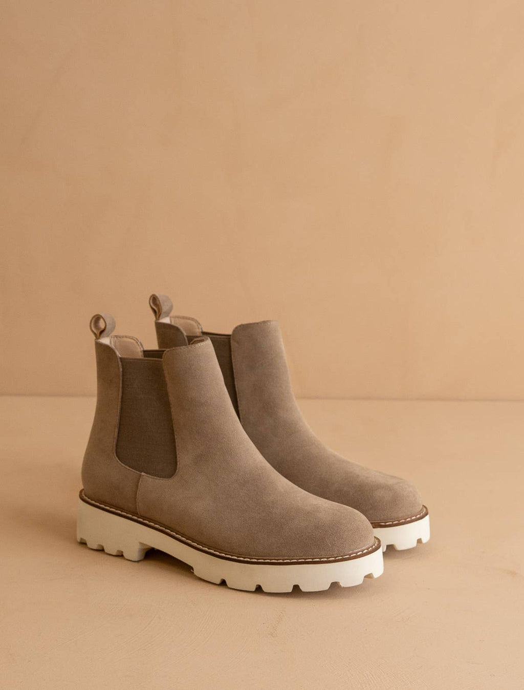 The Gianna Khaki | Chunky Sole Chelsea Boot