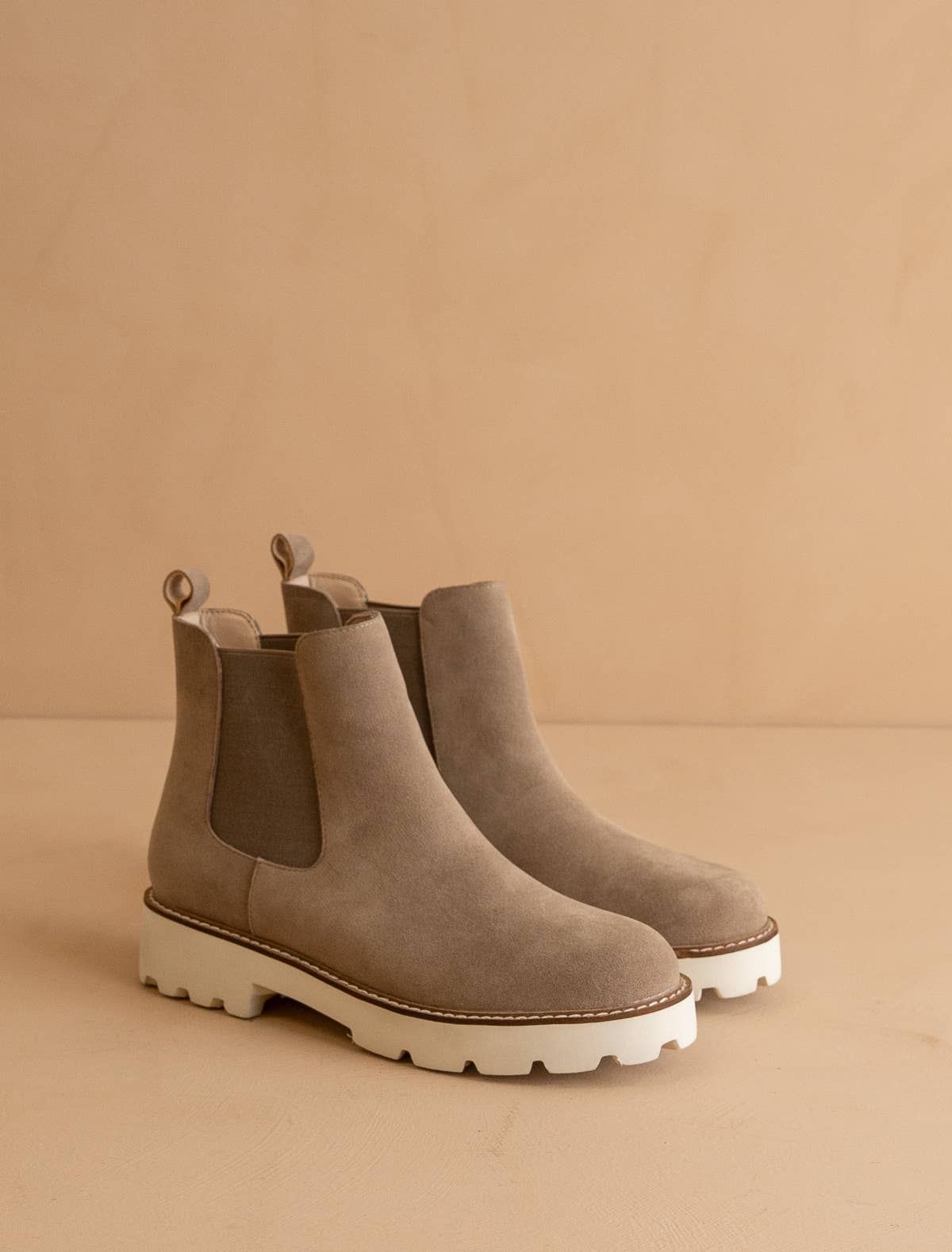 The Gianna Khaki | Chunky Sole Chelsea Boot