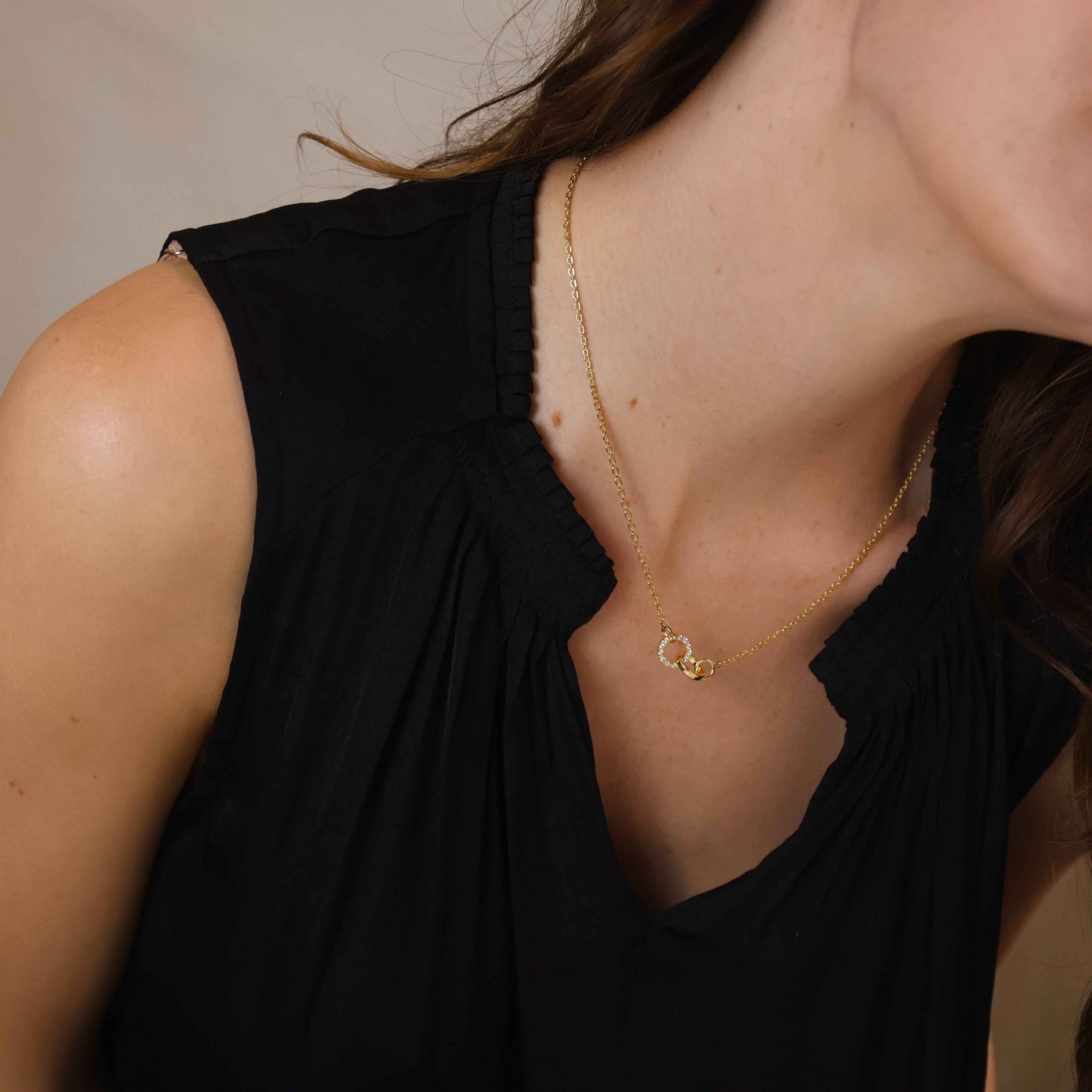 Lucinda | 18k Gold Filled Linked CZ Necklace