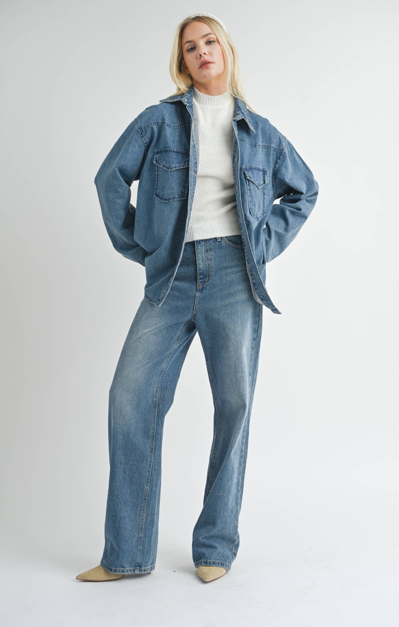 Selfless Oversized Denim Shacket