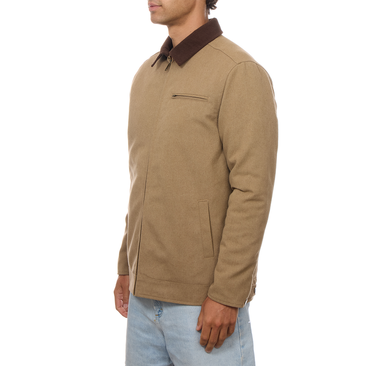 Nolan | Cotton Corduroy Collared Zip Up Jacket