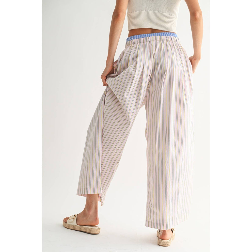 Birdie | Striped Wide-Leg Trousers