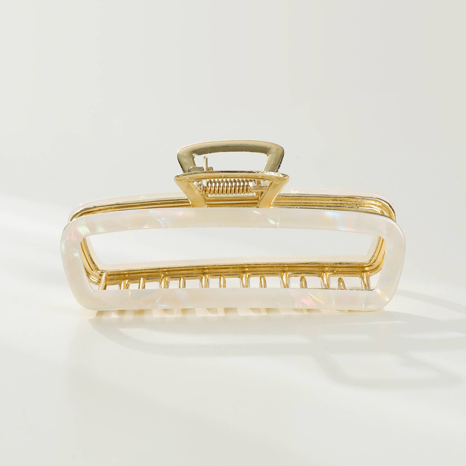 Harlow | Medium Hollow Rectangle Metal Claw Clip
