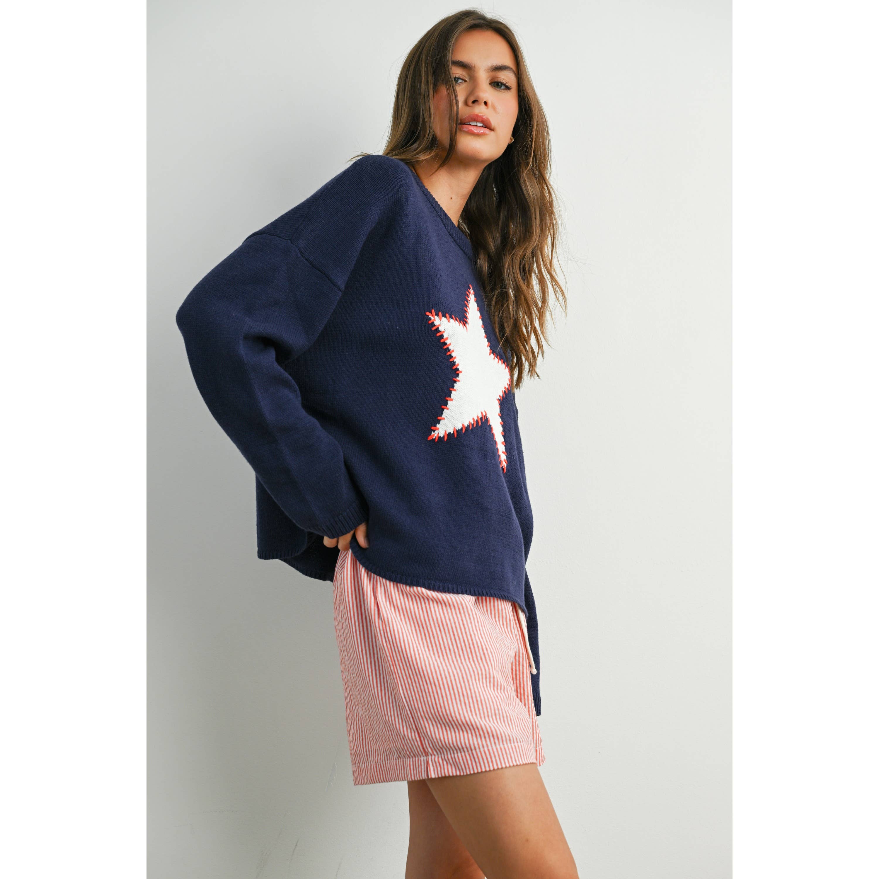 Star | Drop Shoulder Star Sweater