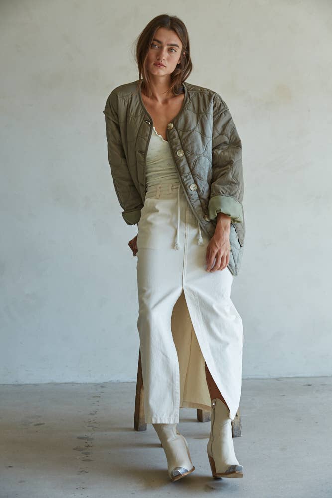 Trisha | Woven Nylon Quilted Jacket