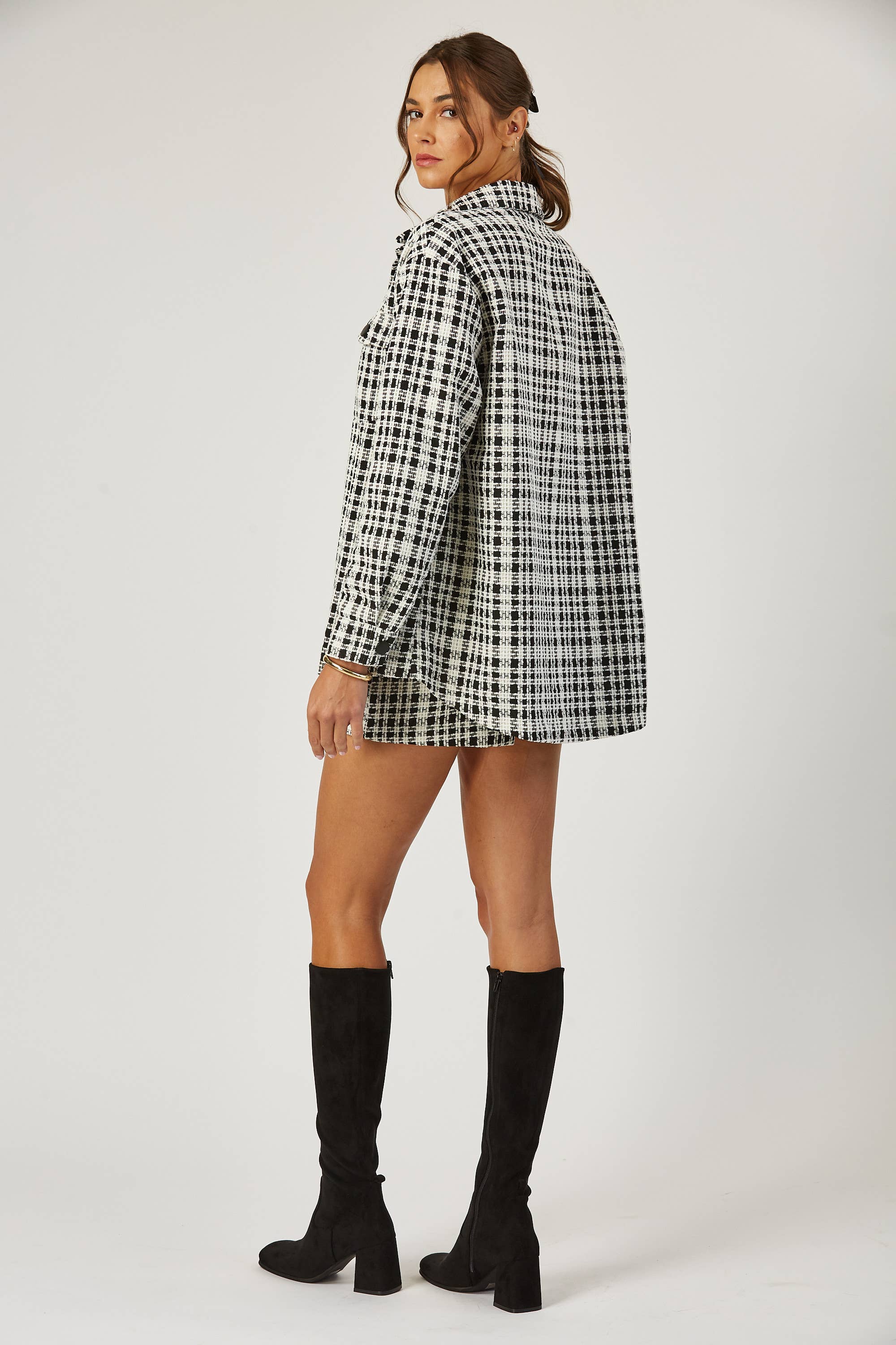 Lana | Oversized Plaid Jacket