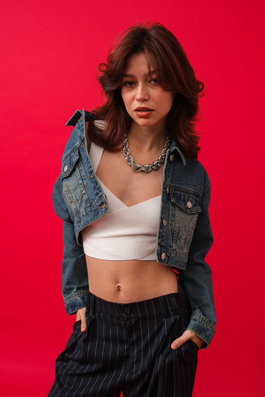Calla | Denim Crop Jacket
