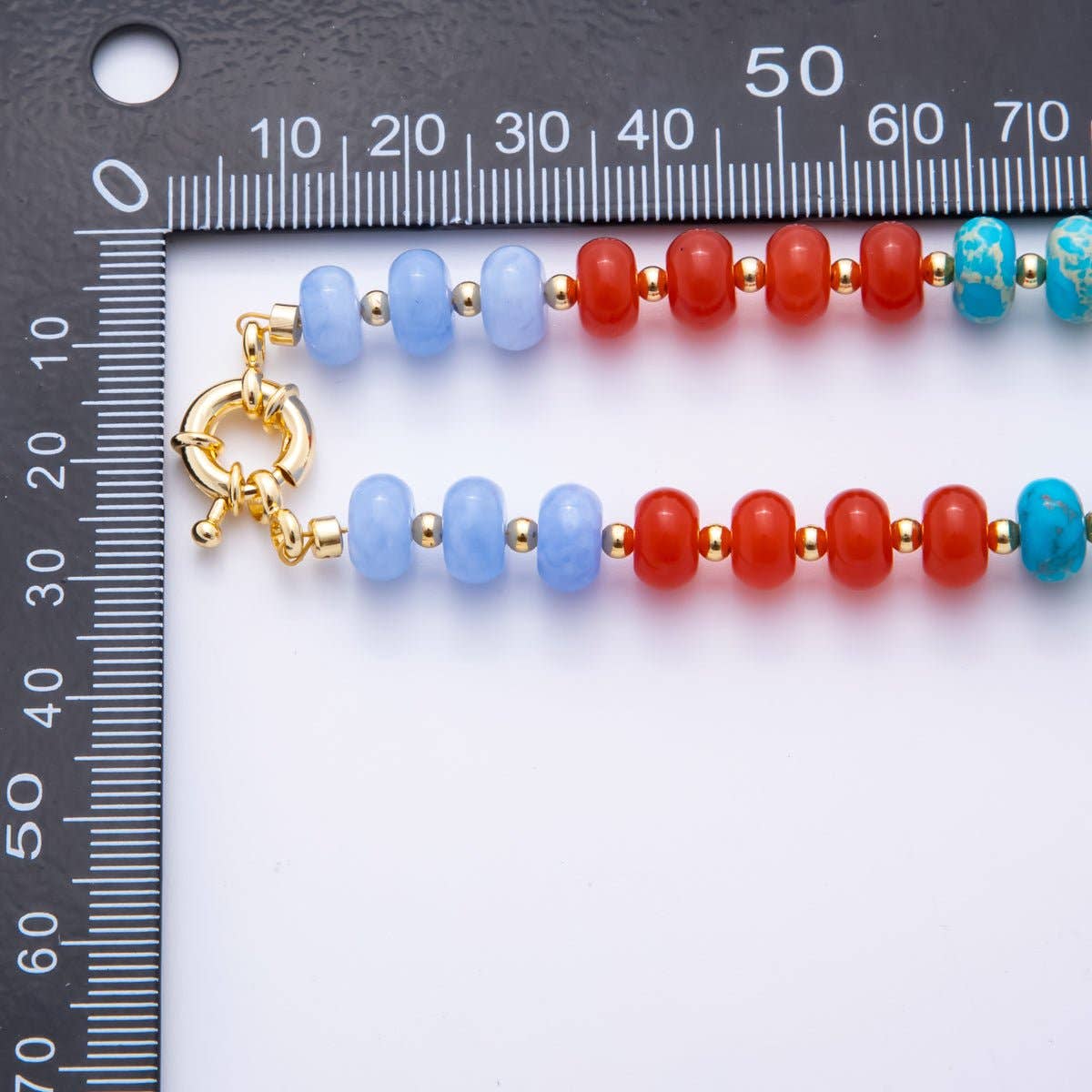 18K Gold Filled Candy Gemstone Chain Necklace