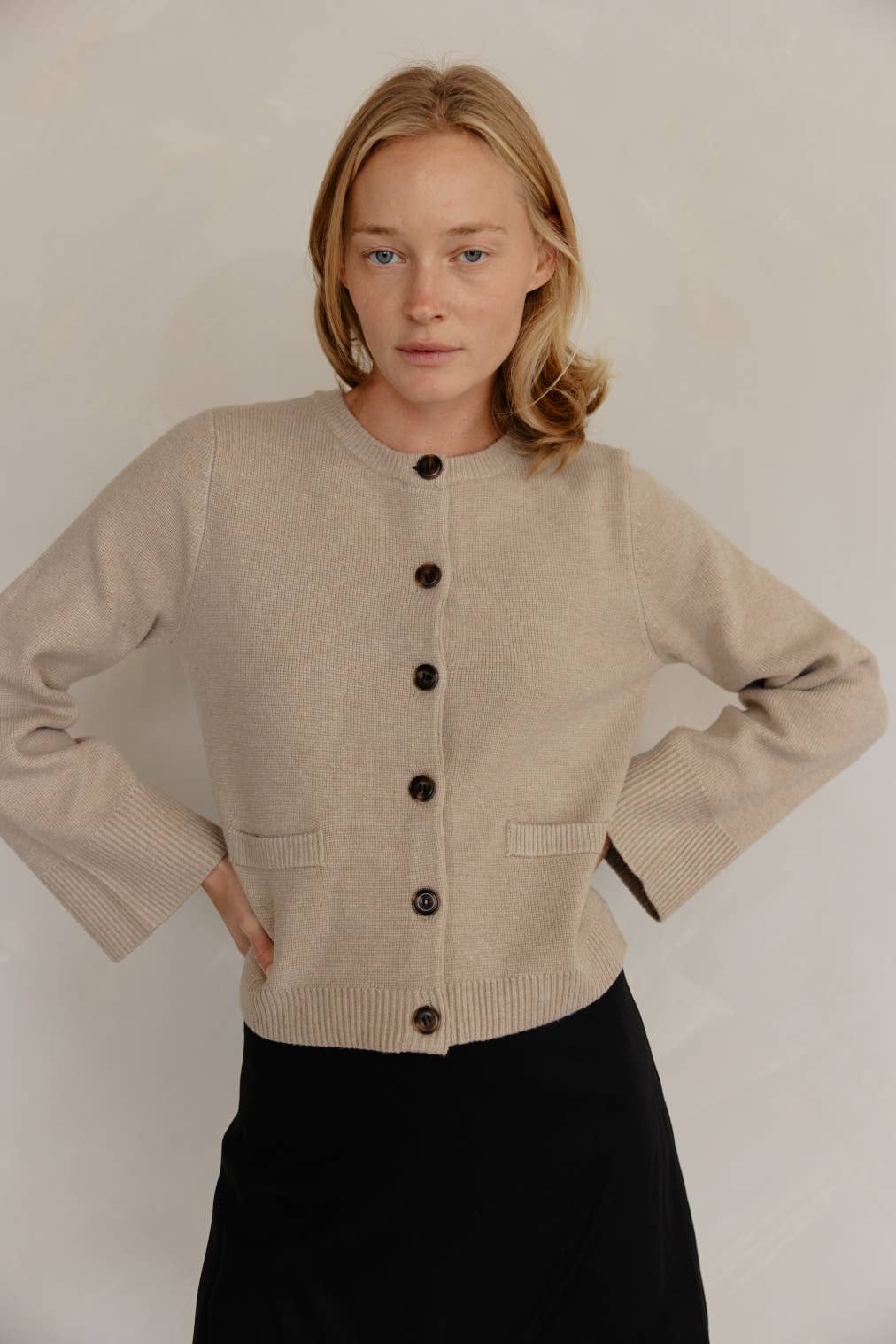The Tyler Cardigan | Bell Sleeve Buttoned Cardigan