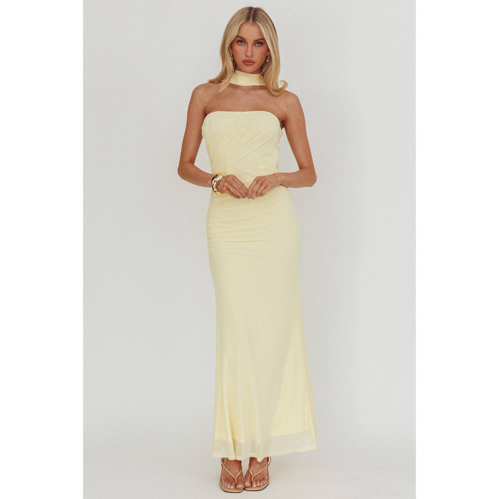 Butter Baby | Strapless Chiffon Maxi