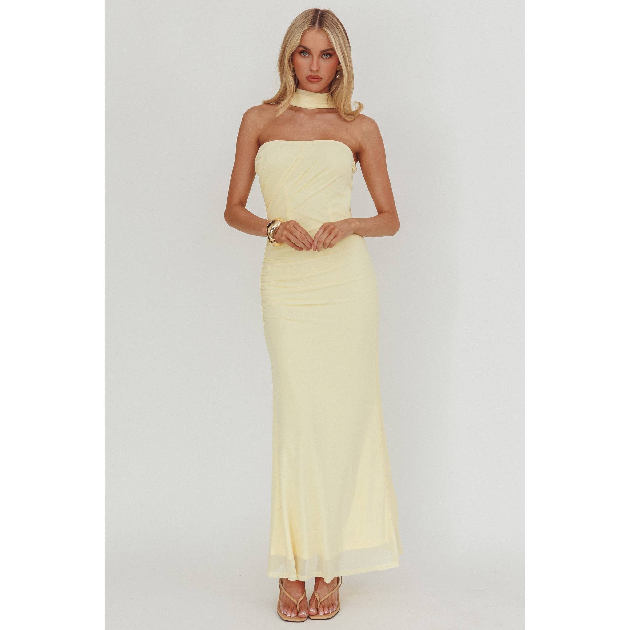 Butter Baby | Strapless Chiffon Maxi