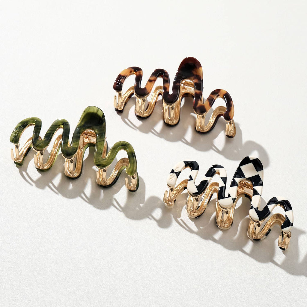 Willow Vintage | Large Squiggle Metal Claw Clip