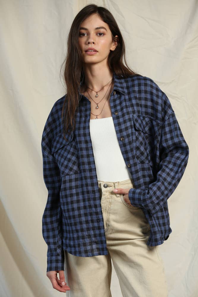 Deep Sea Oversized Flannel