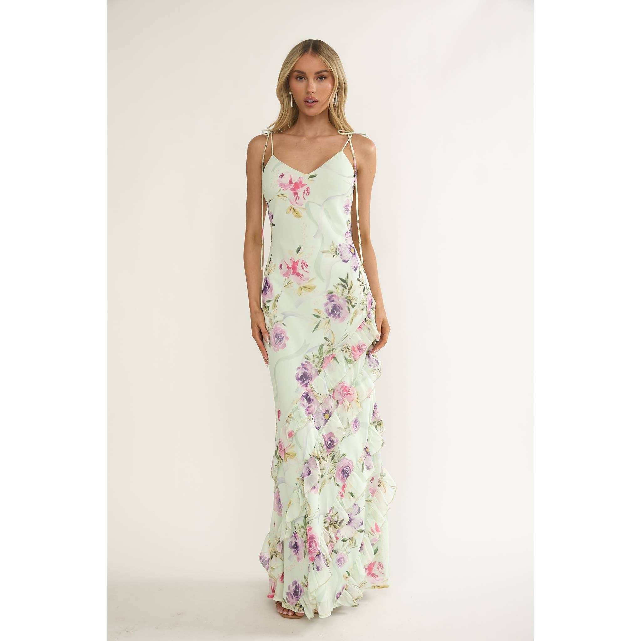 Scottie | Tired Floral Maxi Dress