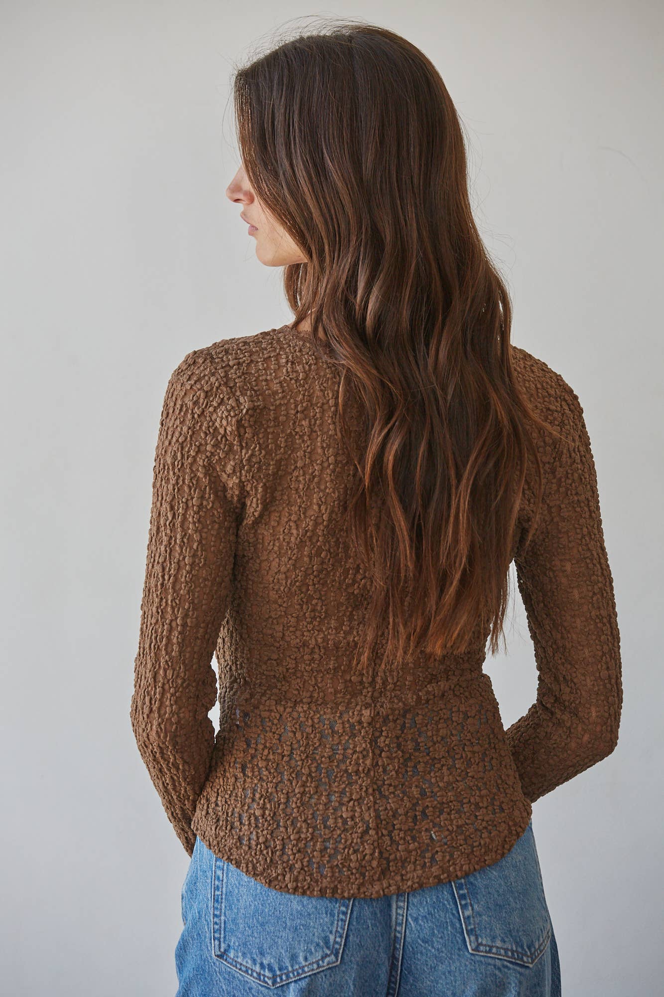 Marlowe | Lace Button Down Top