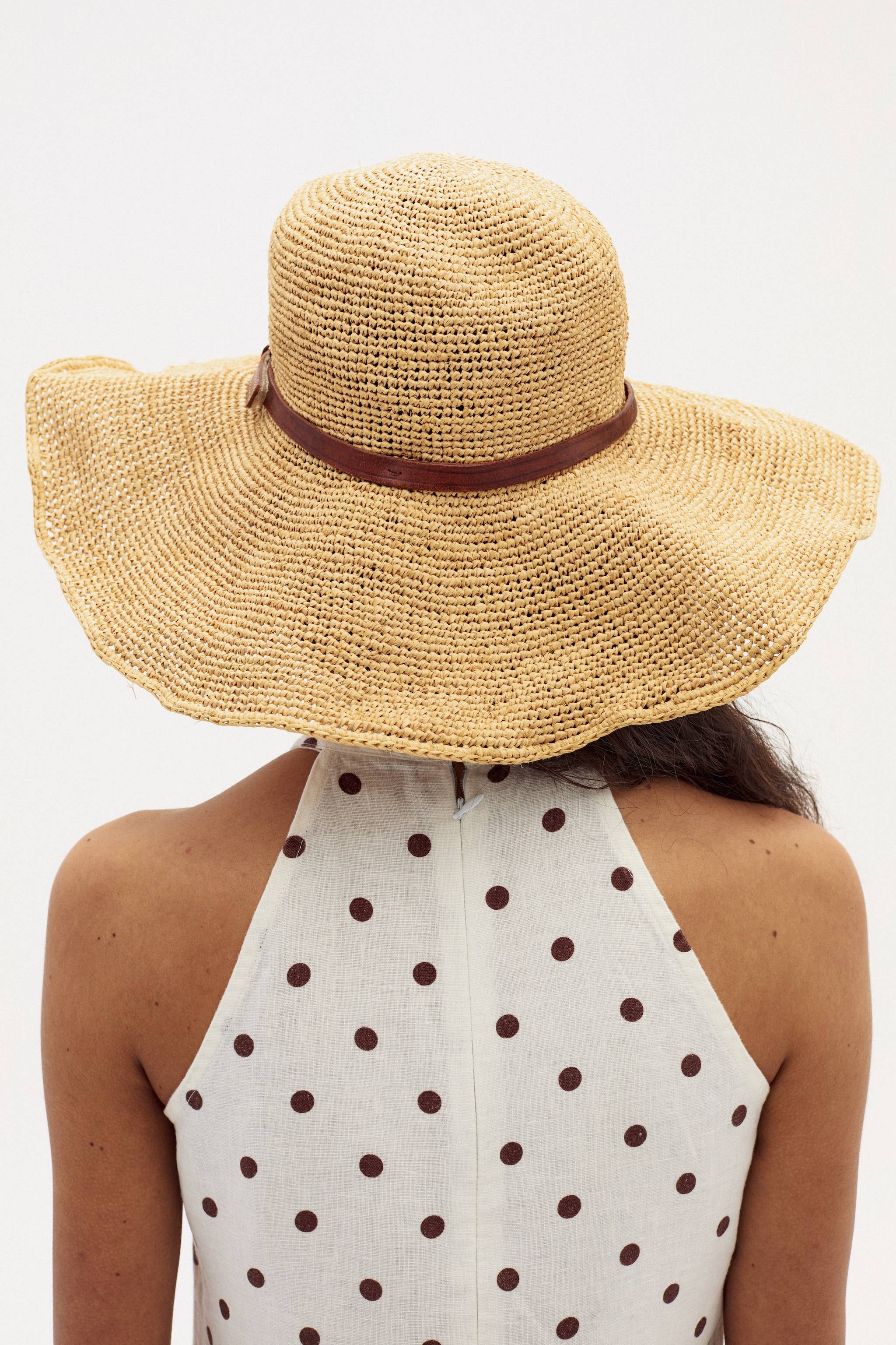 Olivia | 100% Organic Linen Dress - Brown Polka Dots Haven Olivia | 100% Organic Linen Dress - Brown Polka Dots Haven