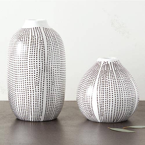 Dotted Pattern Bud Vase - Small