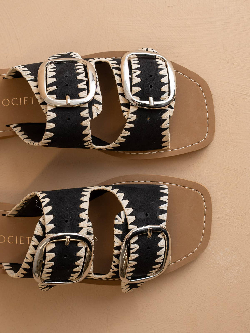 The Tivoli Black | Fun Double Buckle Sandal