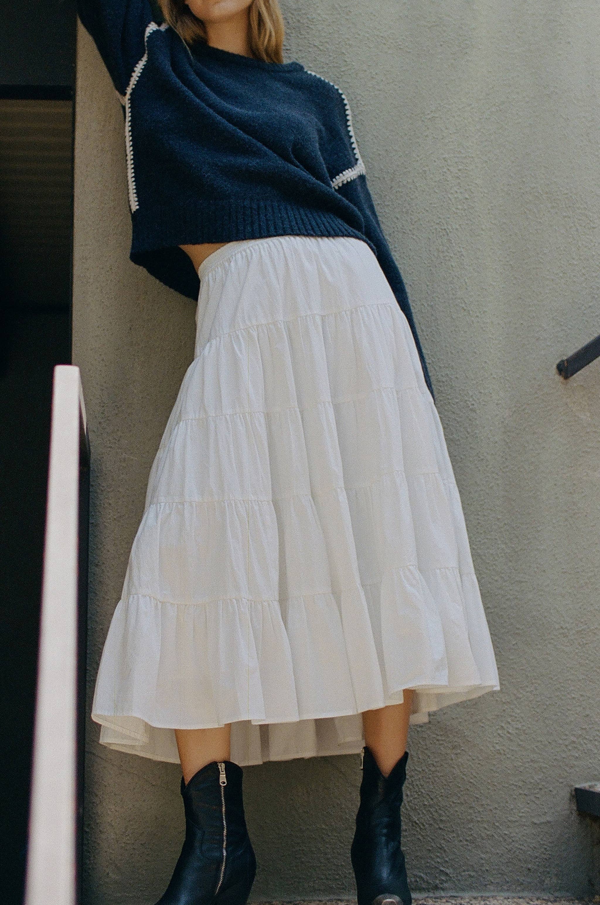 Dune | Woven 100% Cotton Ruffled Skirt