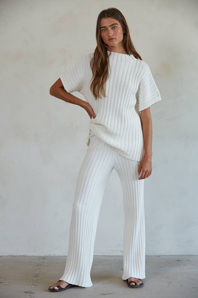 Berkley | Knit Sweater Cotton Ribbed Pants