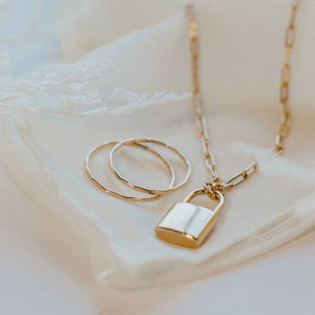 Newport | Gold Filled Lock Necklace