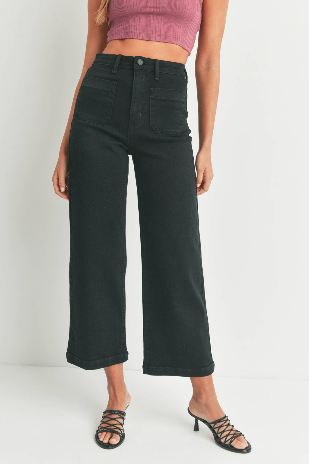 BLK | Patch Pocket Wide Leg