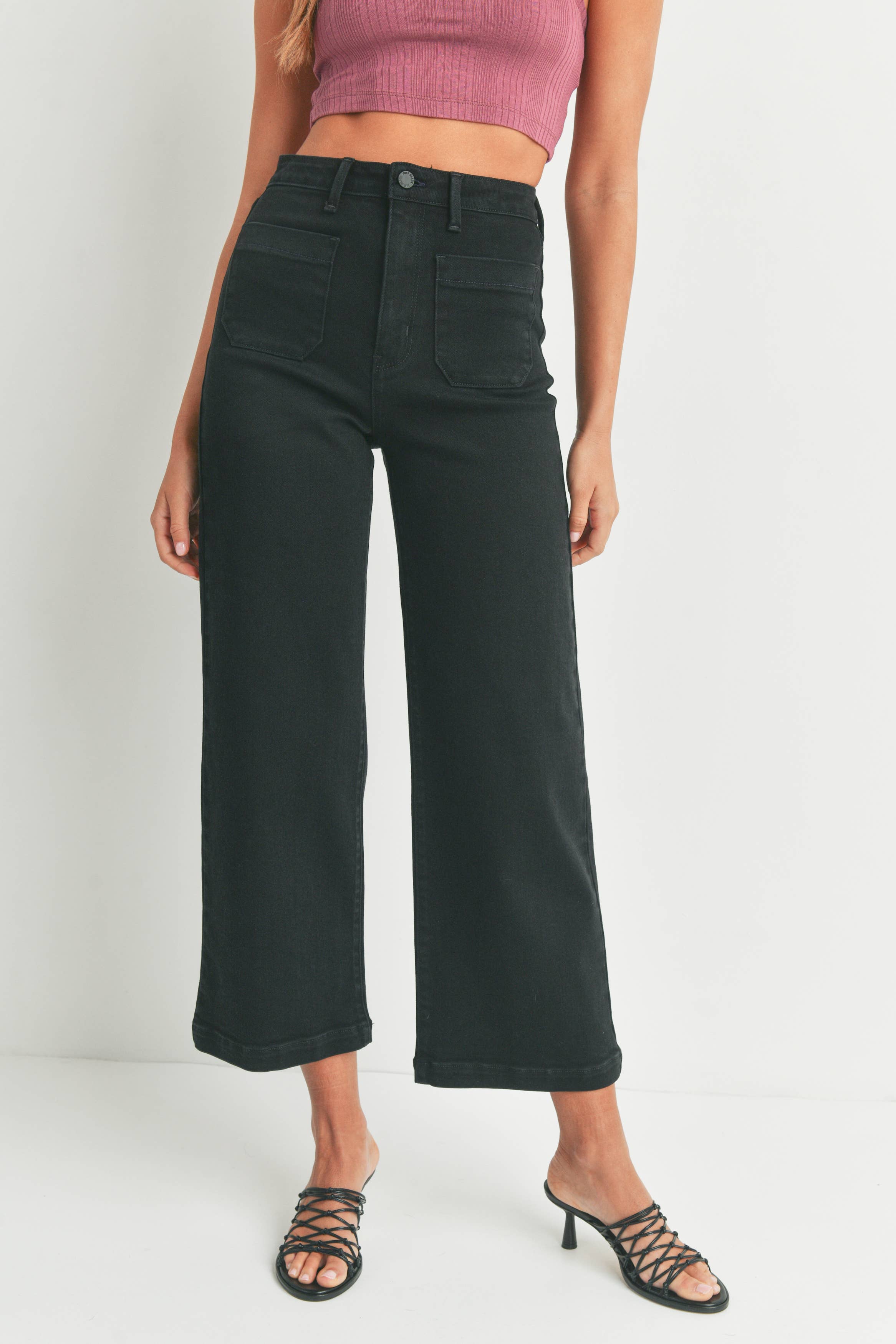 BLK | Patch Pocket Wide Leg