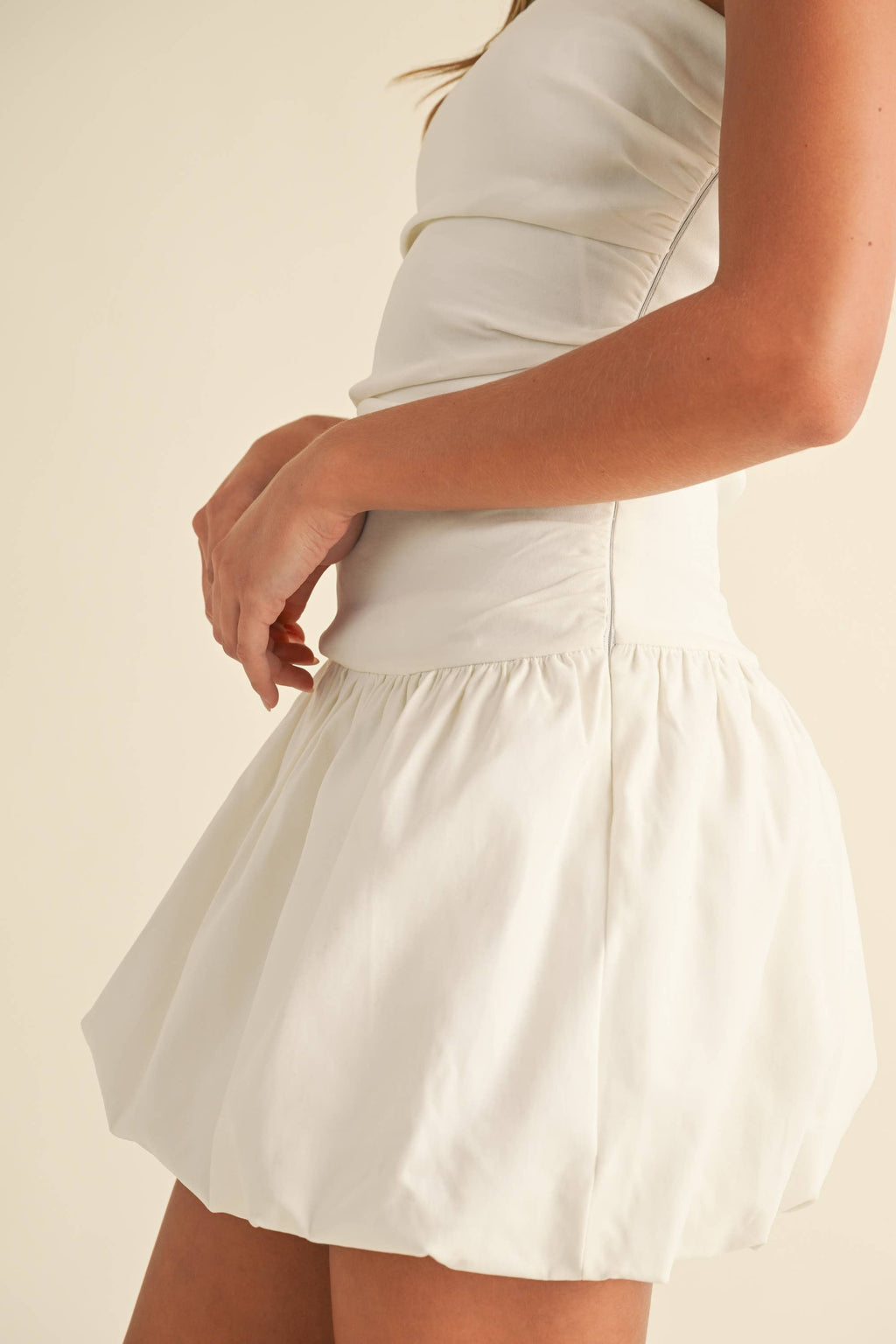 Tinsley | Stretchy Strapless Balloon Mini Dress