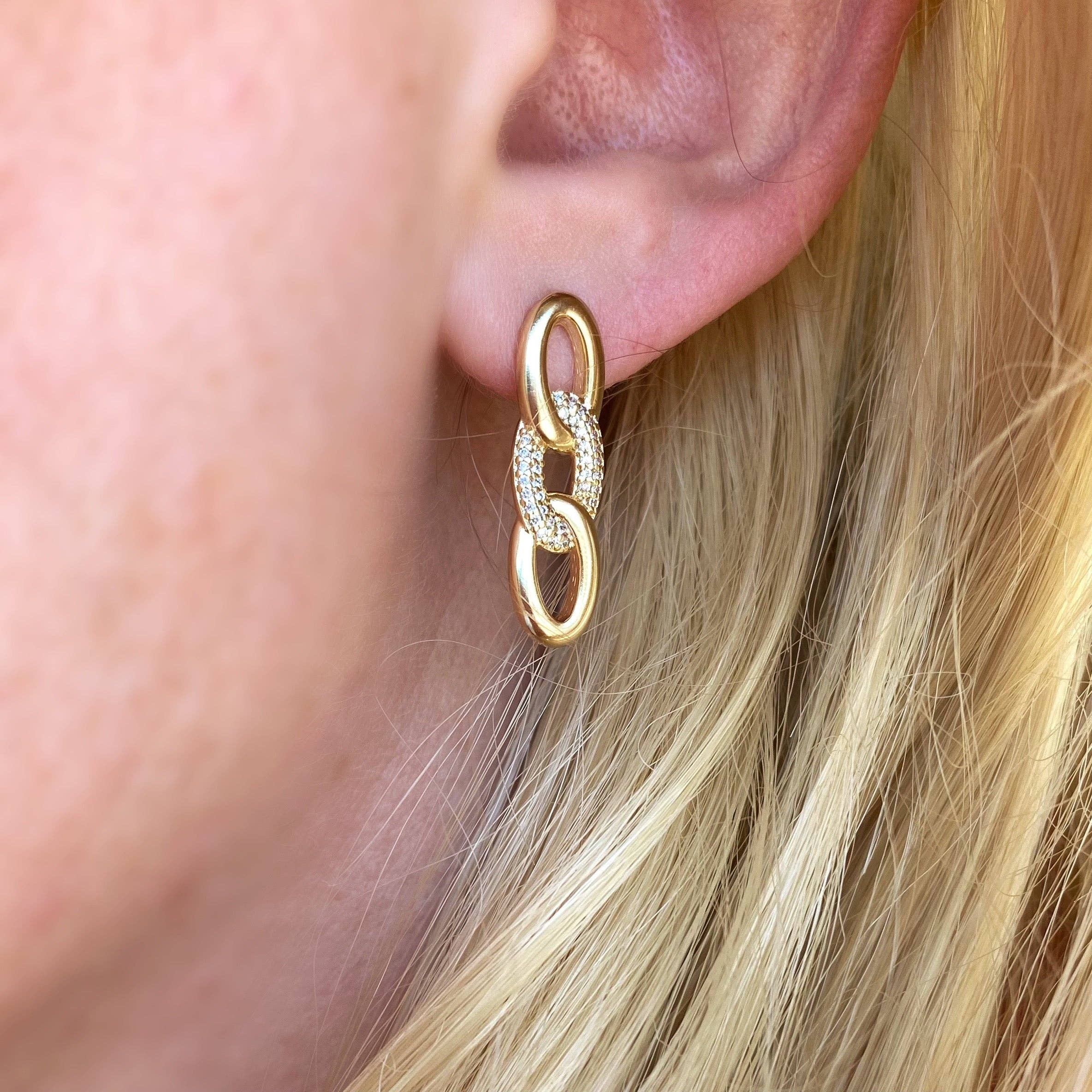 Cleo | Gold Filled Faux Chain Drop Earrings