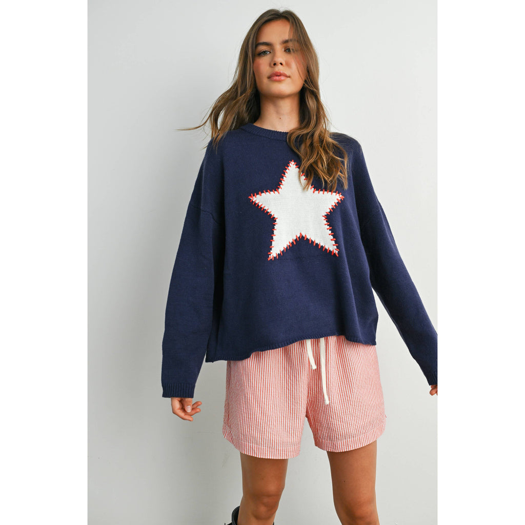 Star | Drop Shoulder Star Sweater
